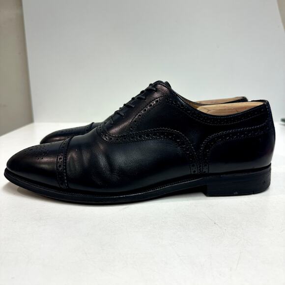 VERY GOOD Alfred Sargent x Brooks Brothers Oxford Cap Toe Bal Black Calf 9 main image 11